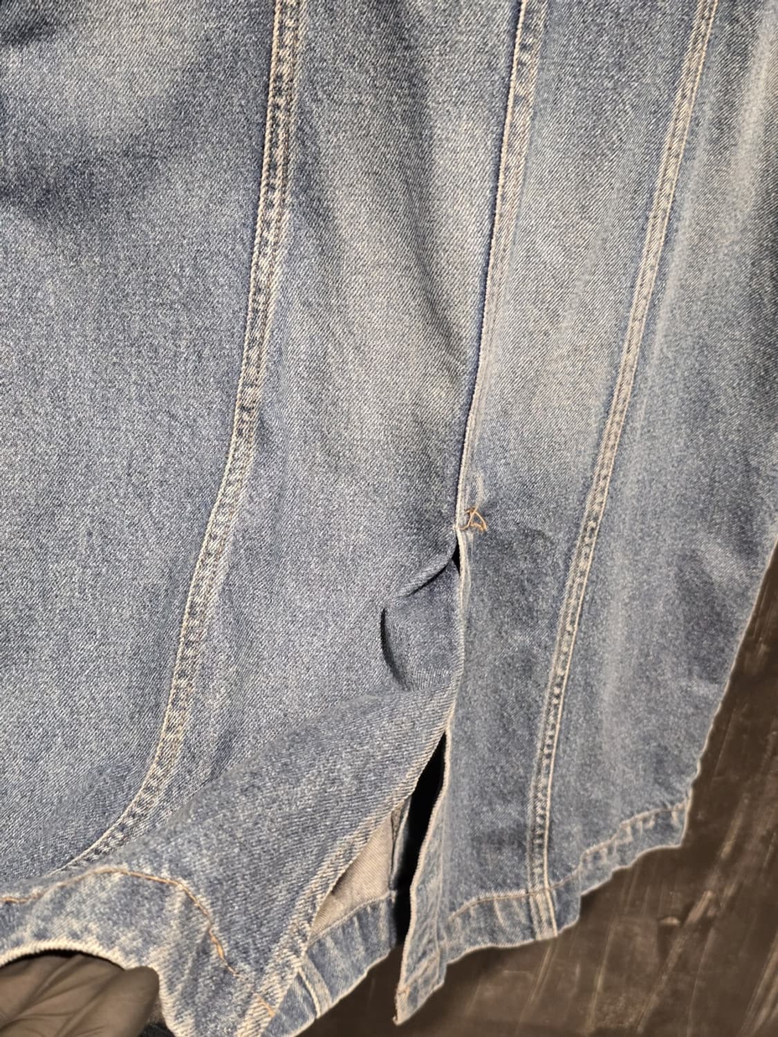 90s Vintage Denim Jacket Dress 상품이미지6