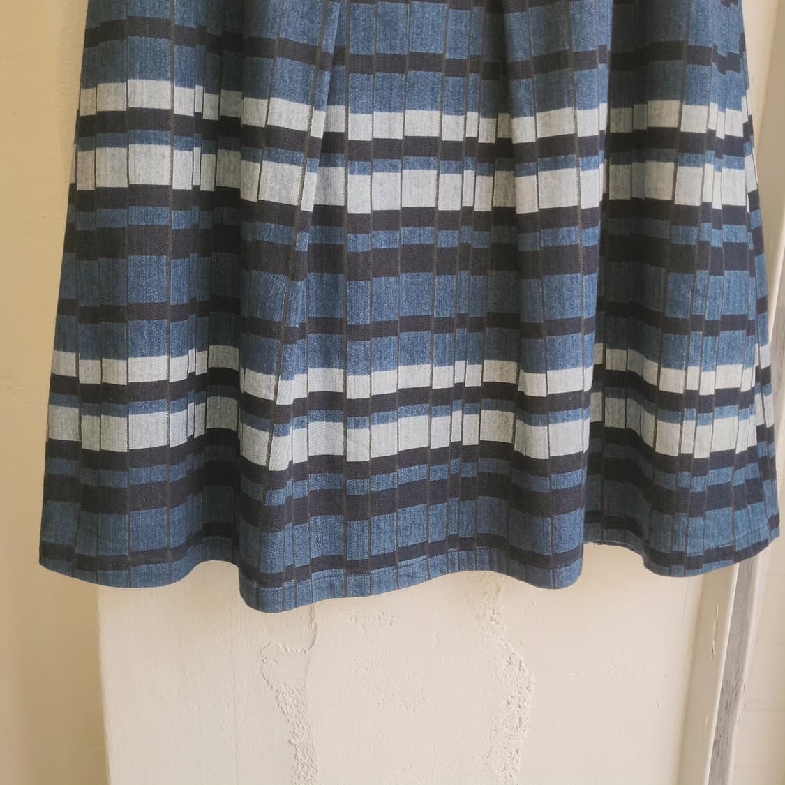 Gabardine K.T 스판 패턴 데님 스커트 상품이미지4