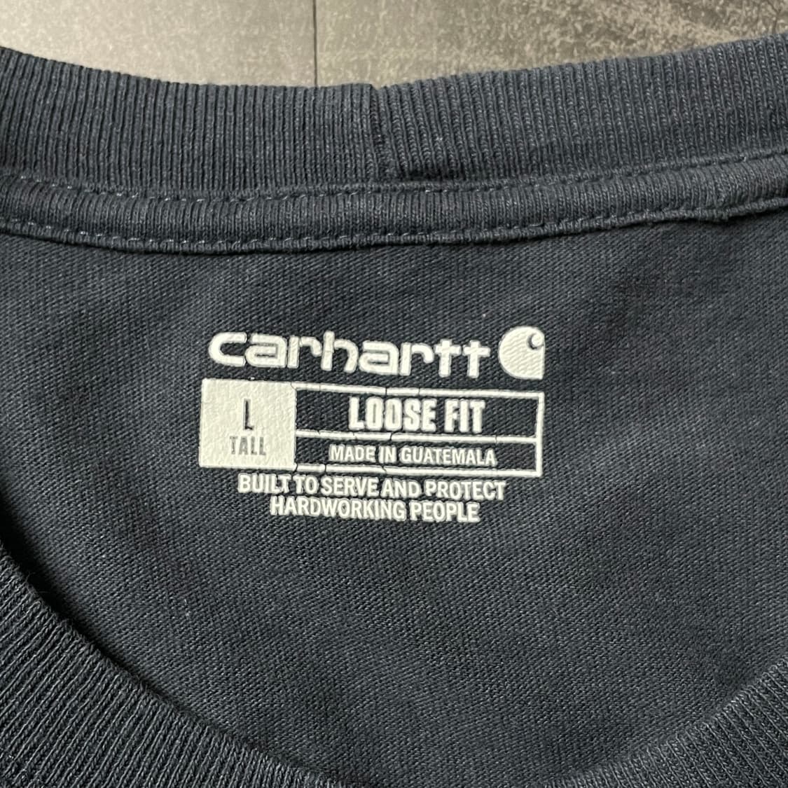 CARHARTT  칼하트 빈티지 네이비 코튼 긴팔 티셔츠 A00489 상품이미지8