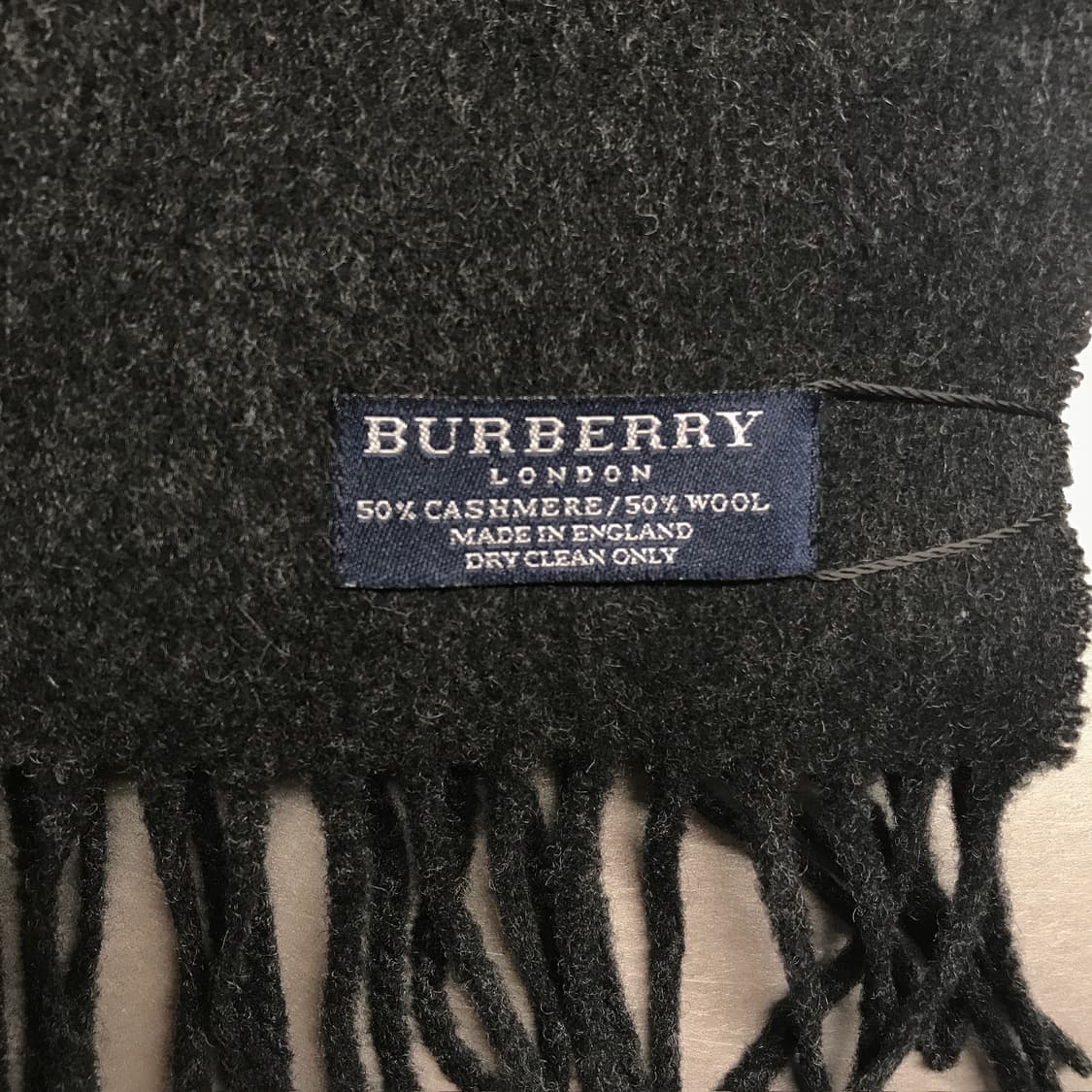 버버리 정품 캐시미어/울 머플러 그레이 상품이미지4