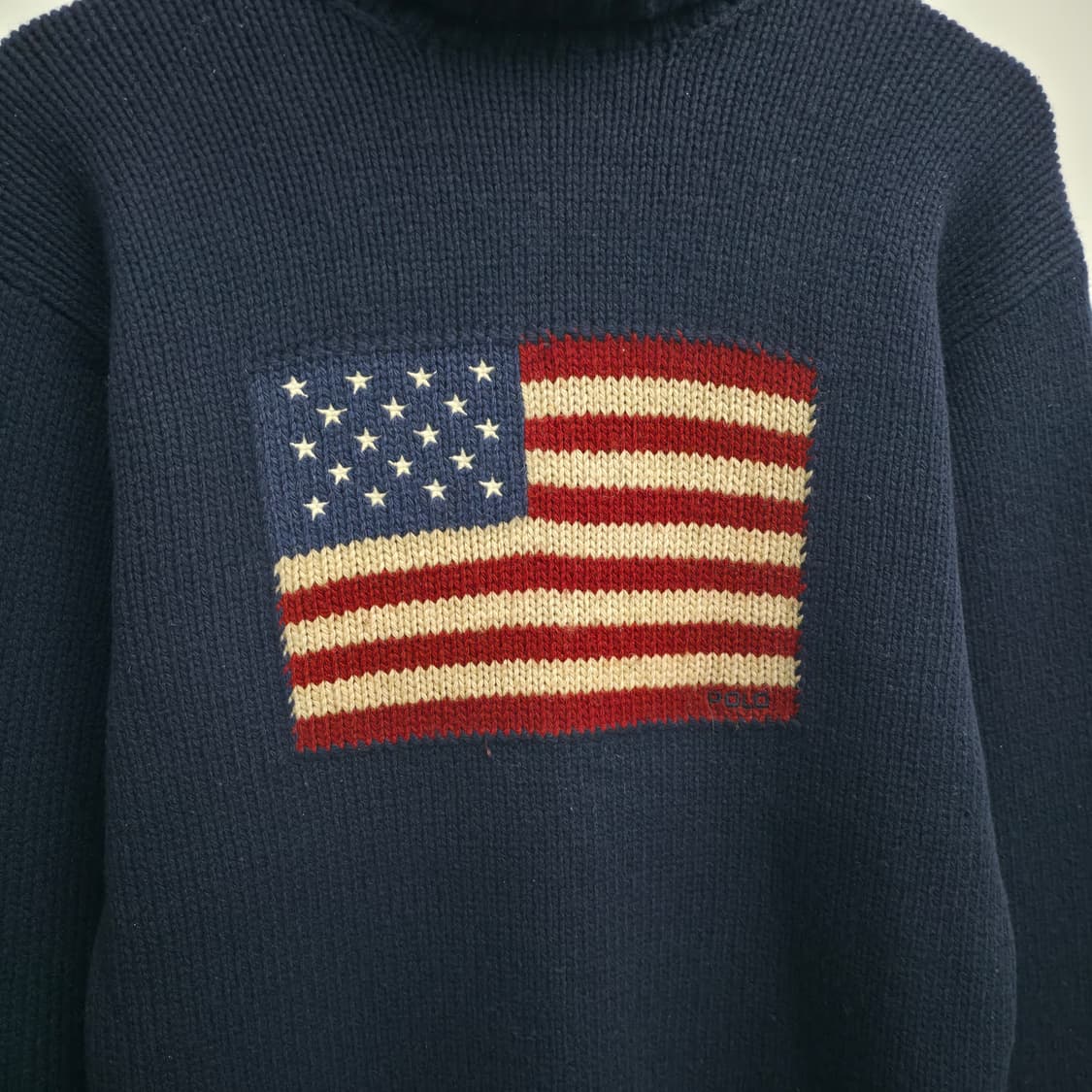 [M] 폴로 랄프로렌 성조기 니트 네이비 상품이미지4