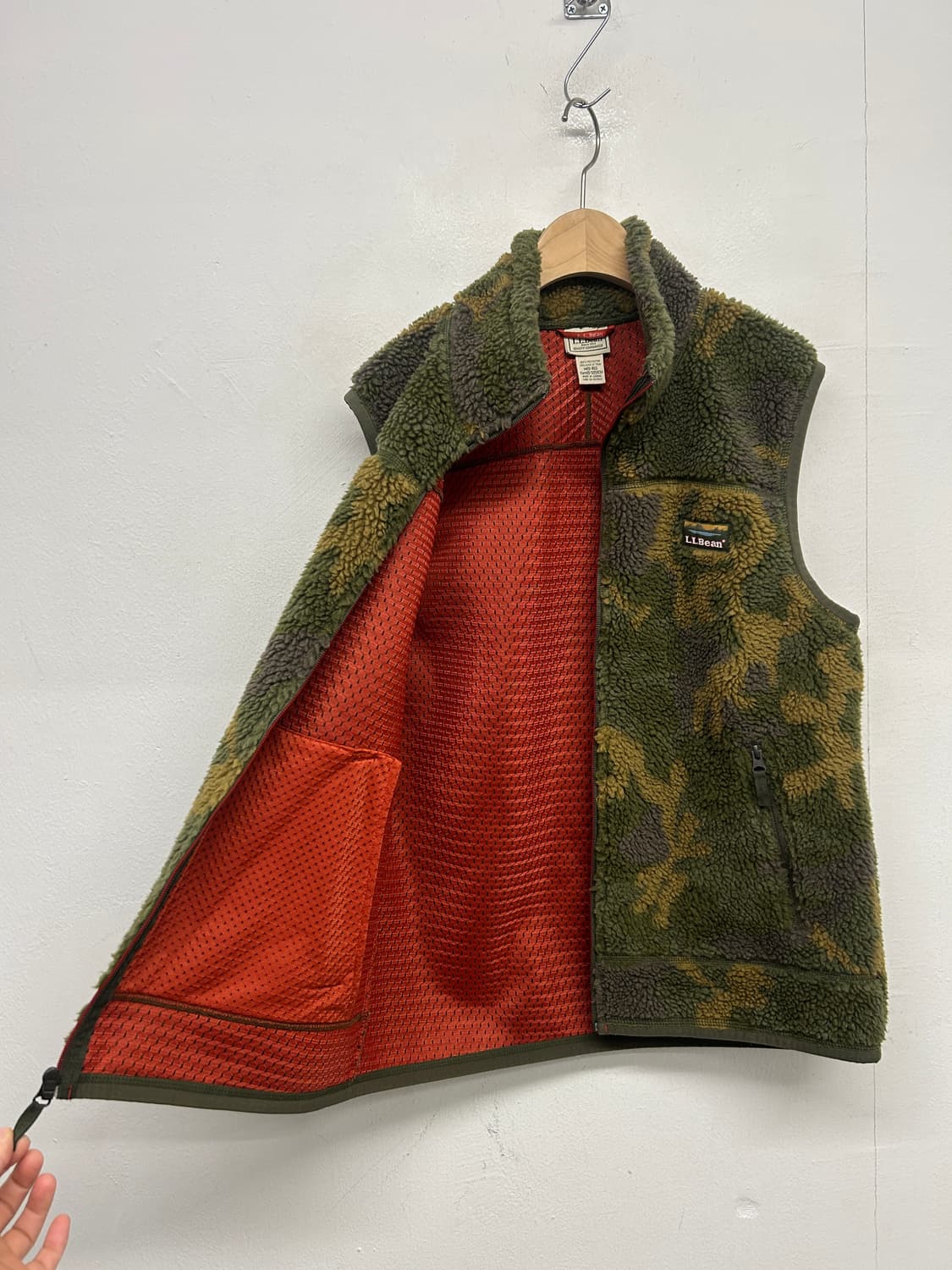 레어 LLBean 엘엘빈 카모 플리스 베스트 상품이미지3