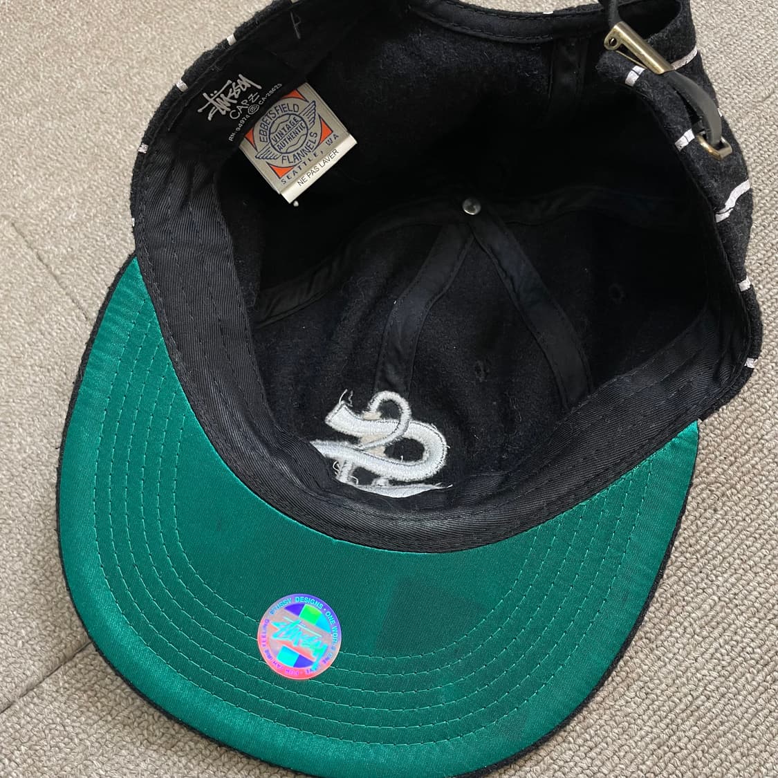 Stussy 스투시x 이벳필드 플란넬 스트라이프 울 캡 상품이미지5