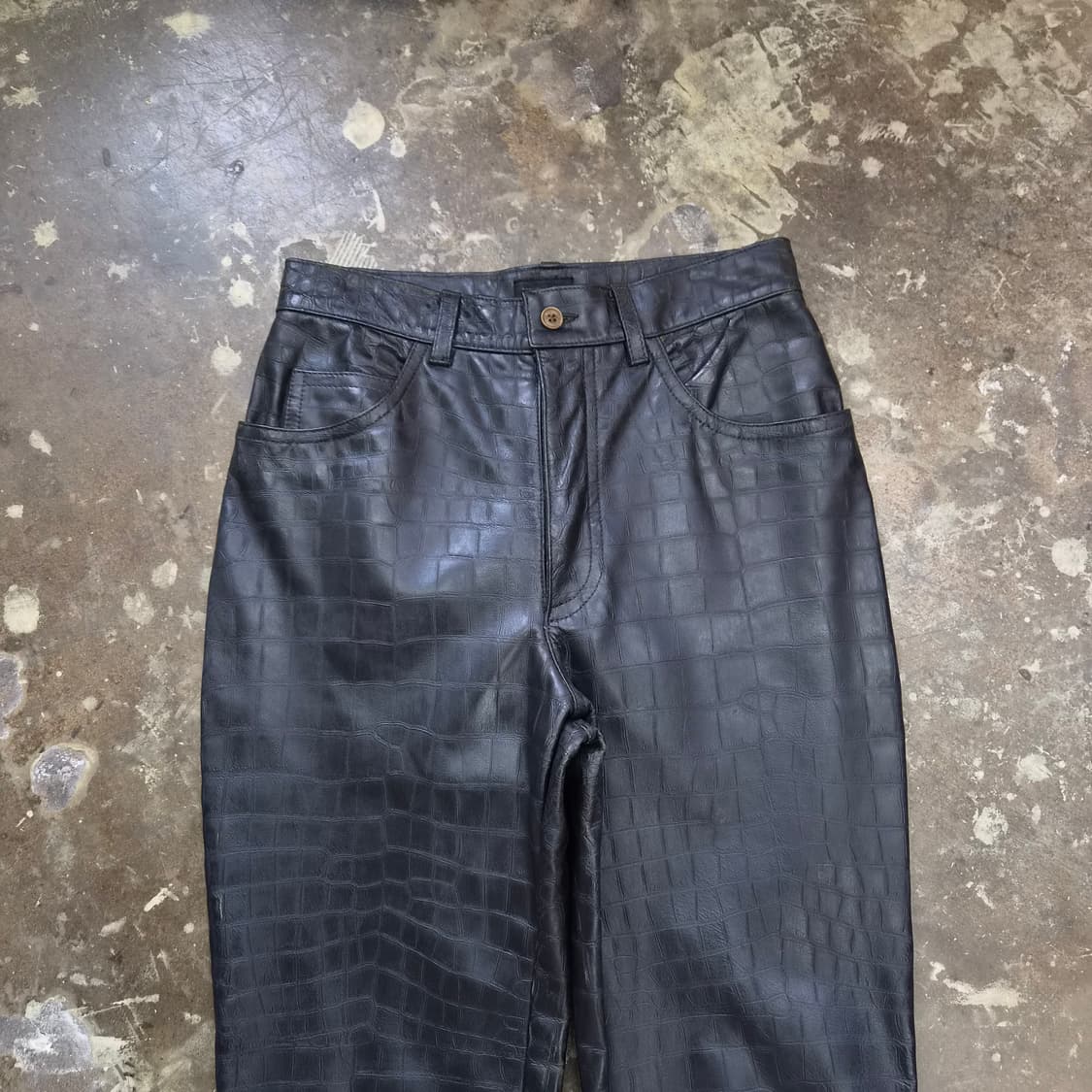 S) 빈티지 보테가베네타 리얼레더 팬츠 가죽바지 메이드 인 이태리 상품이미지2