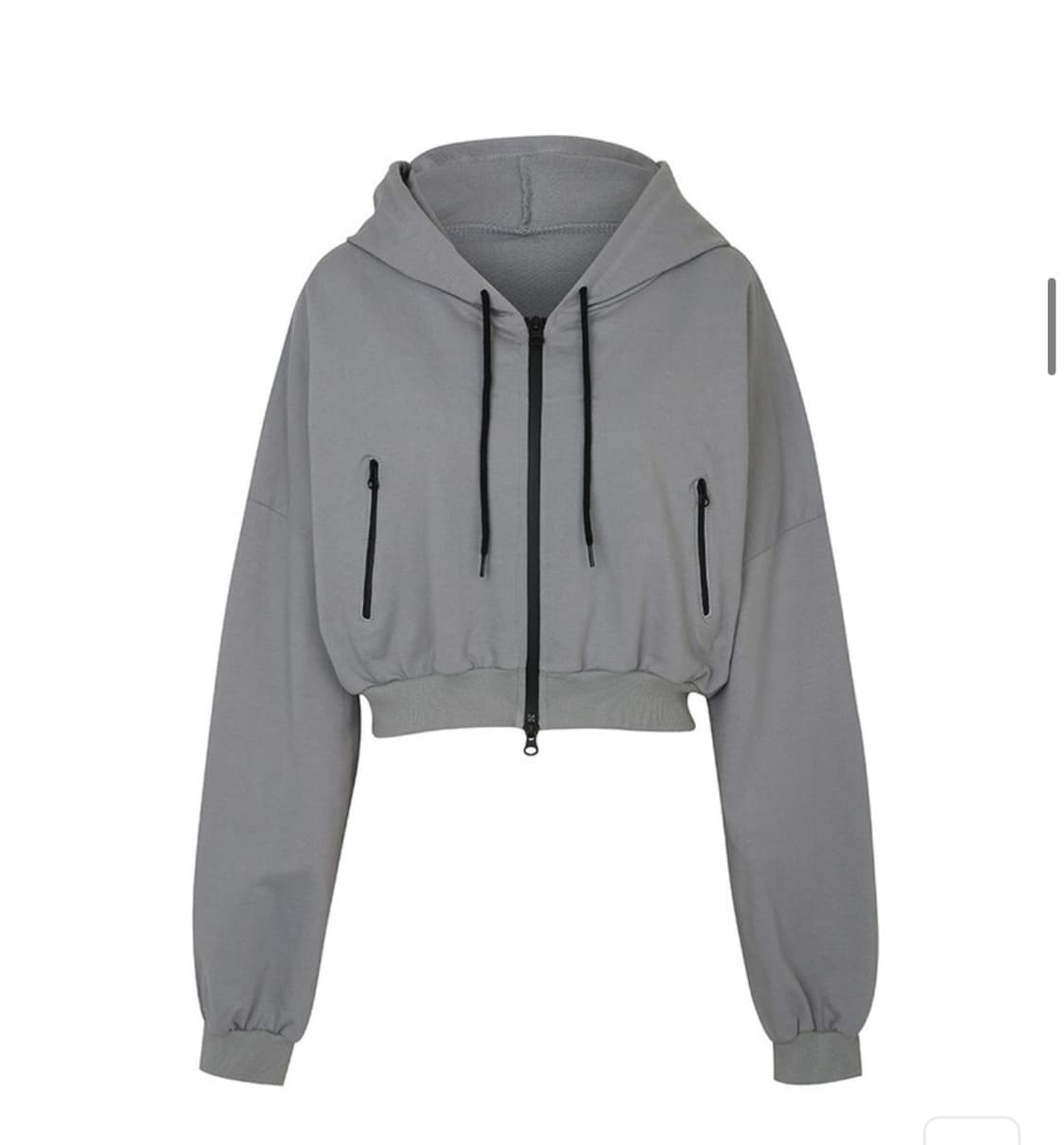 LEEY Chain Logo ZIP-UP Hoodie Gray 상품이미지2