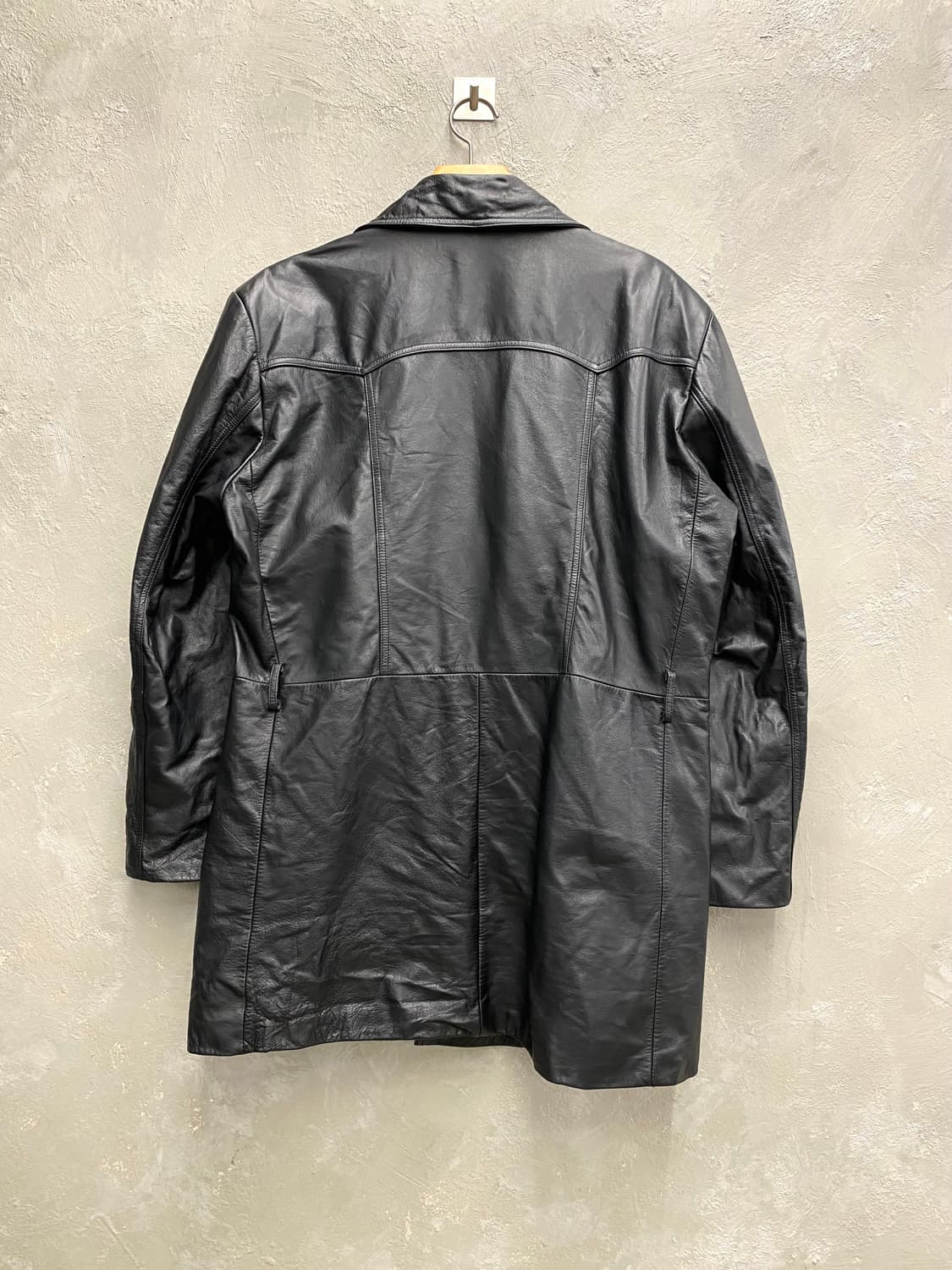 [XL] 90s Vintage 빈티지 소가죽 레더 코트 상품이미지5