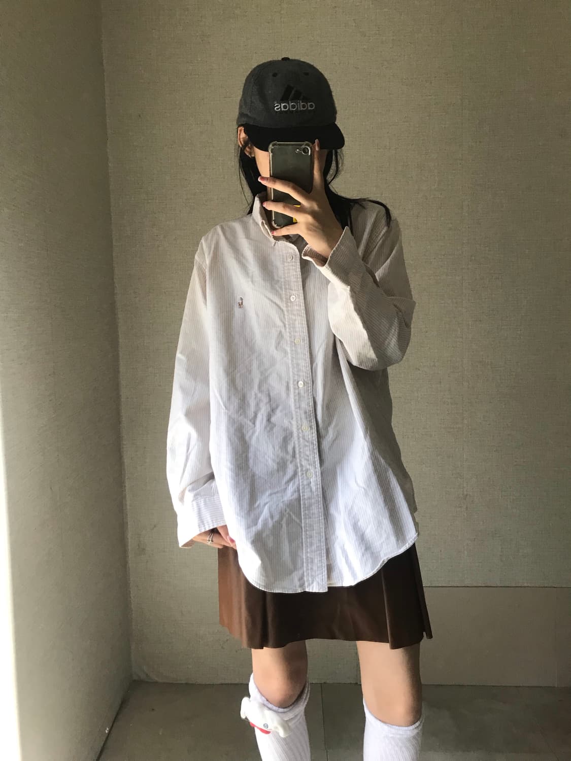 폴로 베이지 스트라이프 셔츠 상품이미지1