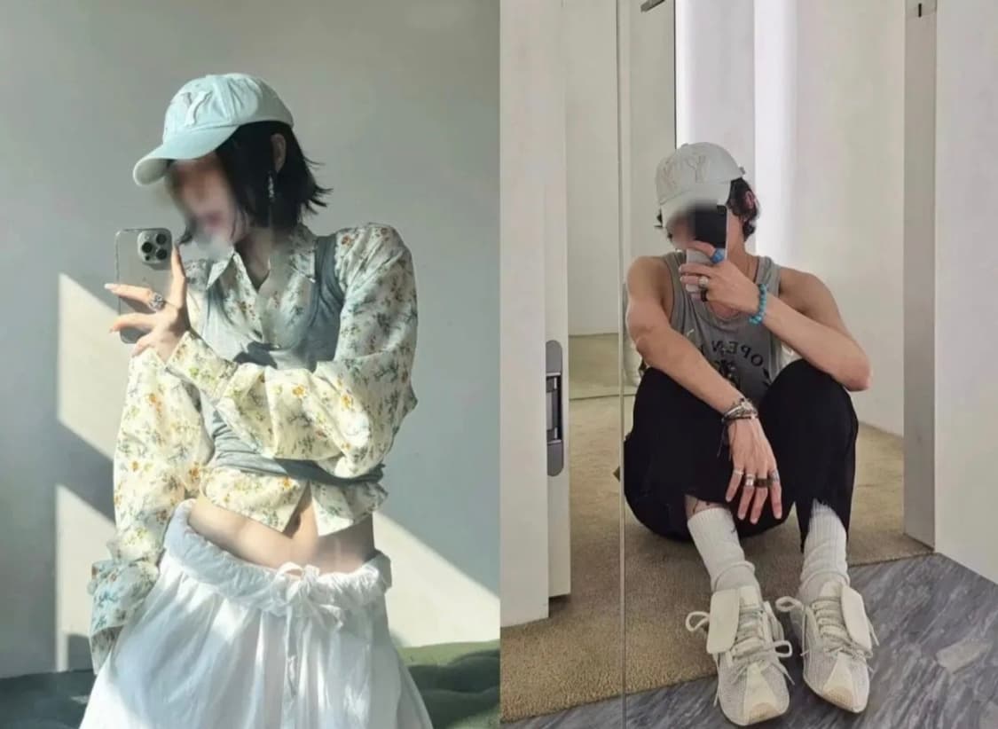 민트블루 그린 오픈와이와이 로고 볼캡 모자 상품이미지1