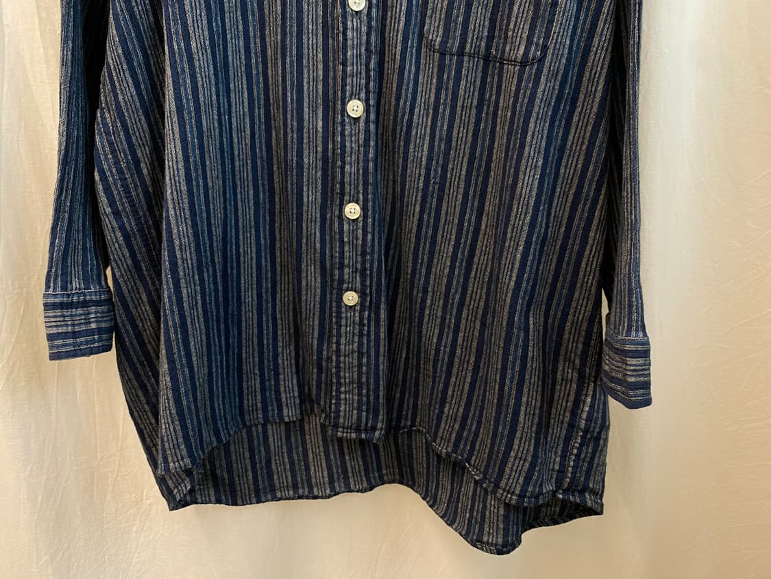 블루 스트라이프 셔츠(L) 상품이미지6