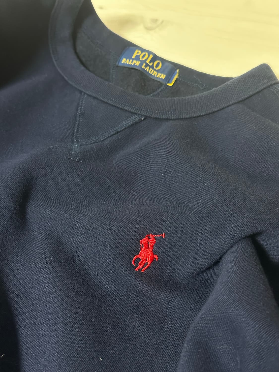 폴로 기모 맨투맨 s 네이비 상품이미지1