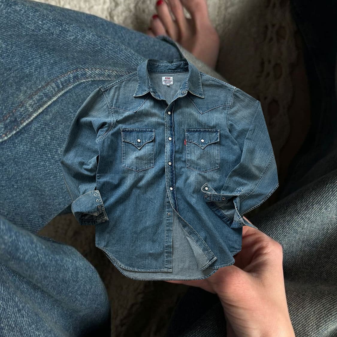 ˚.⋆ Levi's Denim Shirt ˚˖𓍢ִ໋˚.⋆  상품이미지1