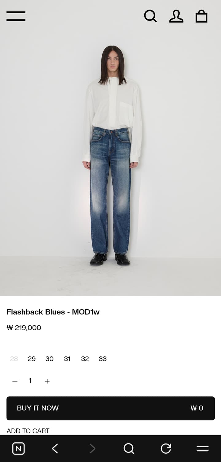 모드나인 mod1w flashback blues 32사이즈 상품이미지2