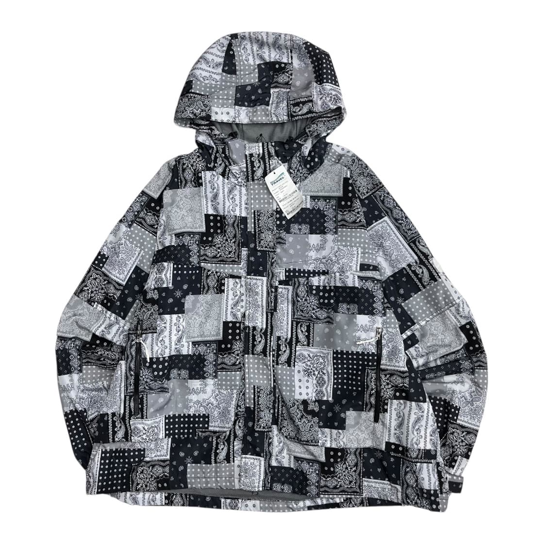 트래블 반다나 패턴 후드 바람막이 L 상품이미지2