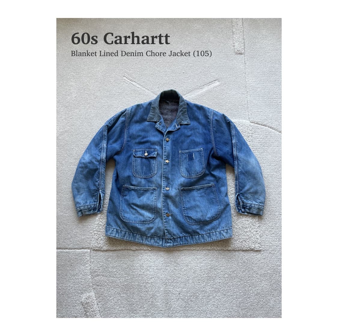 60s 칼하트 블랭킷 라이너 데님 초어 자켓 (105) 상품이미지1
