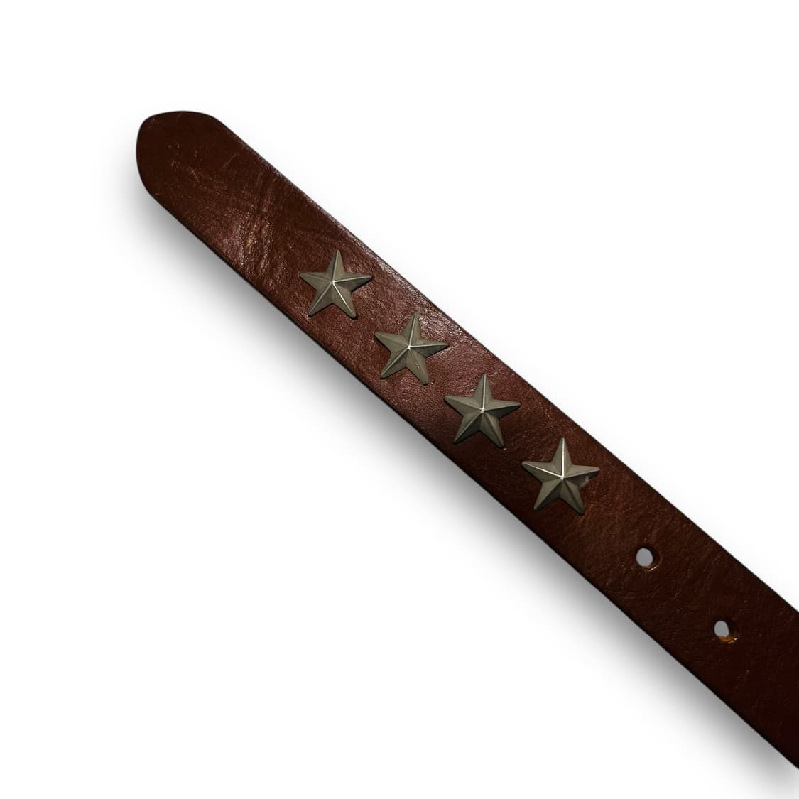 Western Brown Leather Star Stud Belt 상품이미지8
