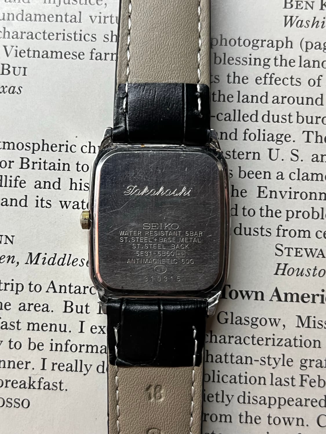 Vintage Seiko Quartz Spirit Tank Watch 상품이미지4