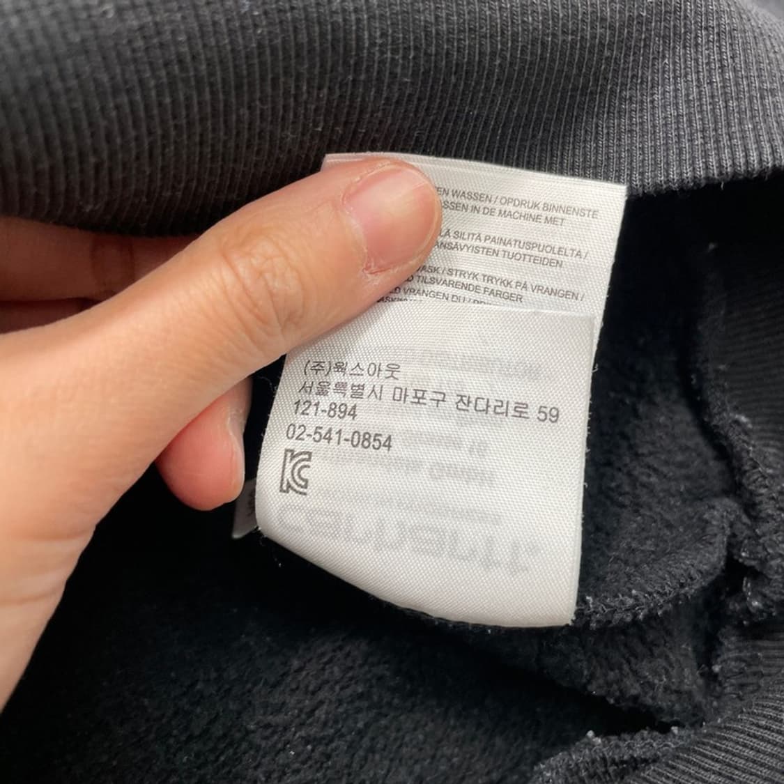 CARHARTT 백로고 후드 블랙 S 상품이미지5