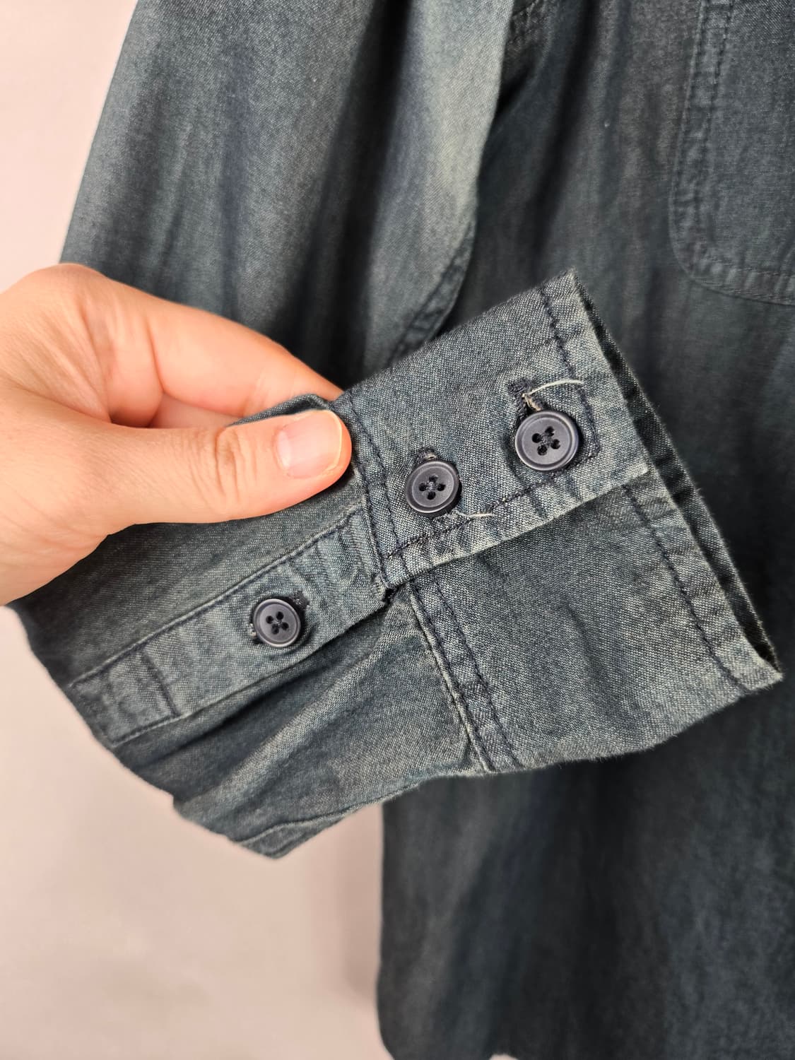 [무료배송]리바이스 S 여성 워싱 얇은 데님 청 긴팔 셔츠 상품이미지5