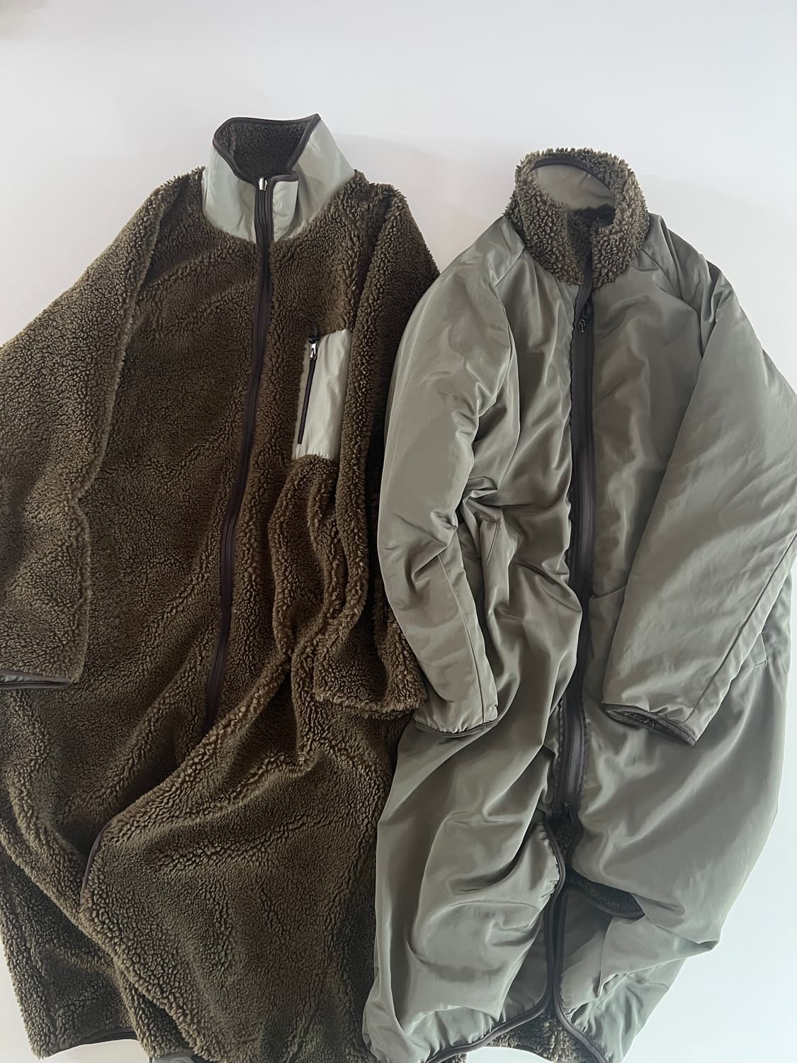 하이드아웃 리버시블 롱 후리스2,3사이즈 상품이미지1