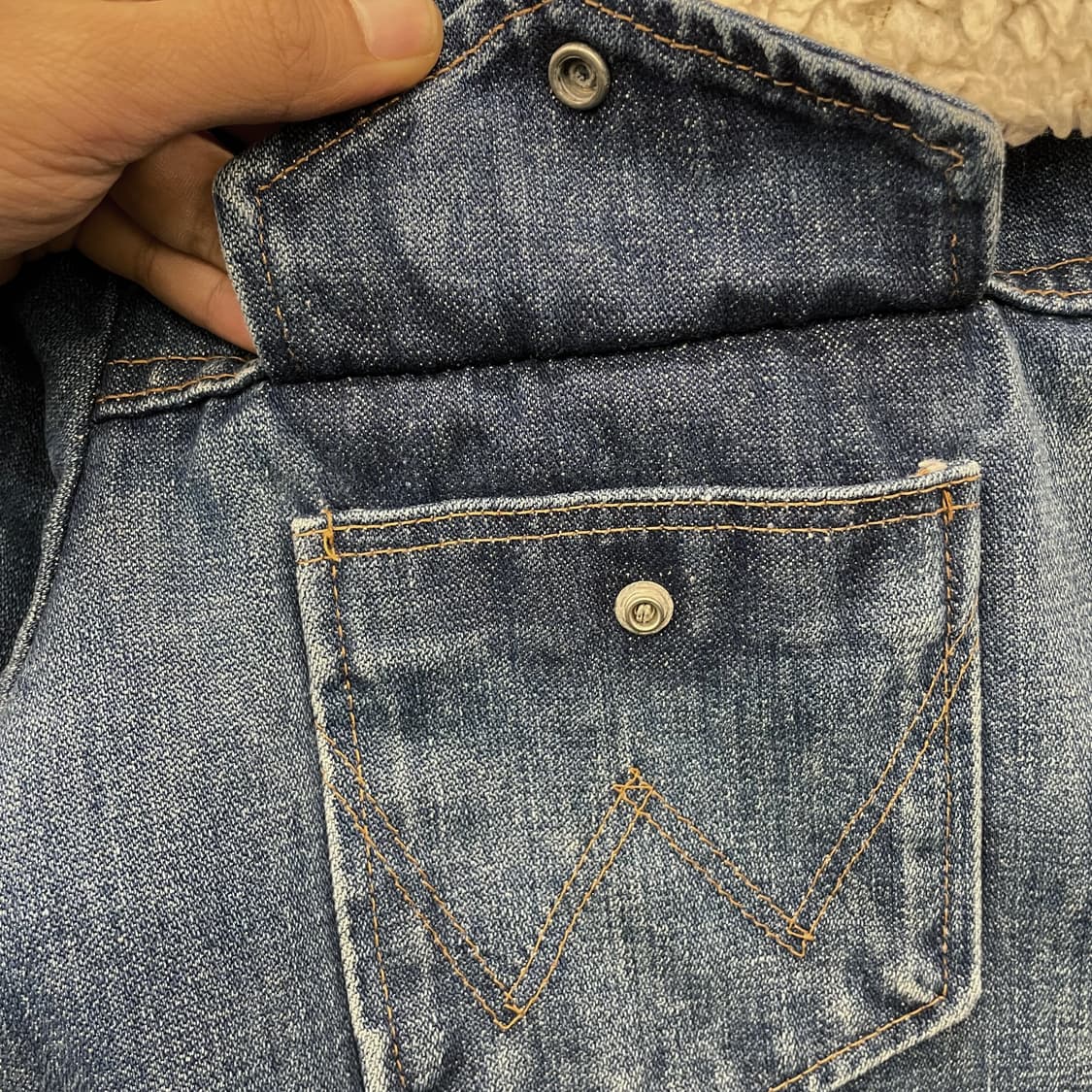 80s 랭글러 Made in USA 쉐르파 데님 자켓 상품이미지7