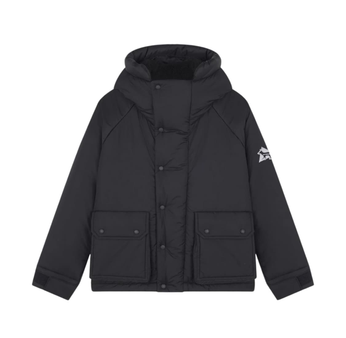 (5) 앤드원더 메종키츠네 콜라보 패딩 블랙 새상품 희귀매물 상품이미지1