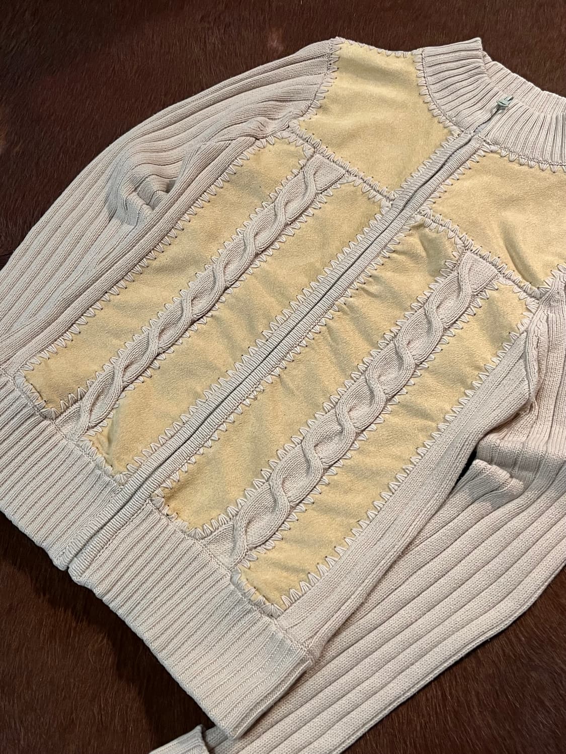 CARNOT 꽈배기 니트 집업 상품이미지6