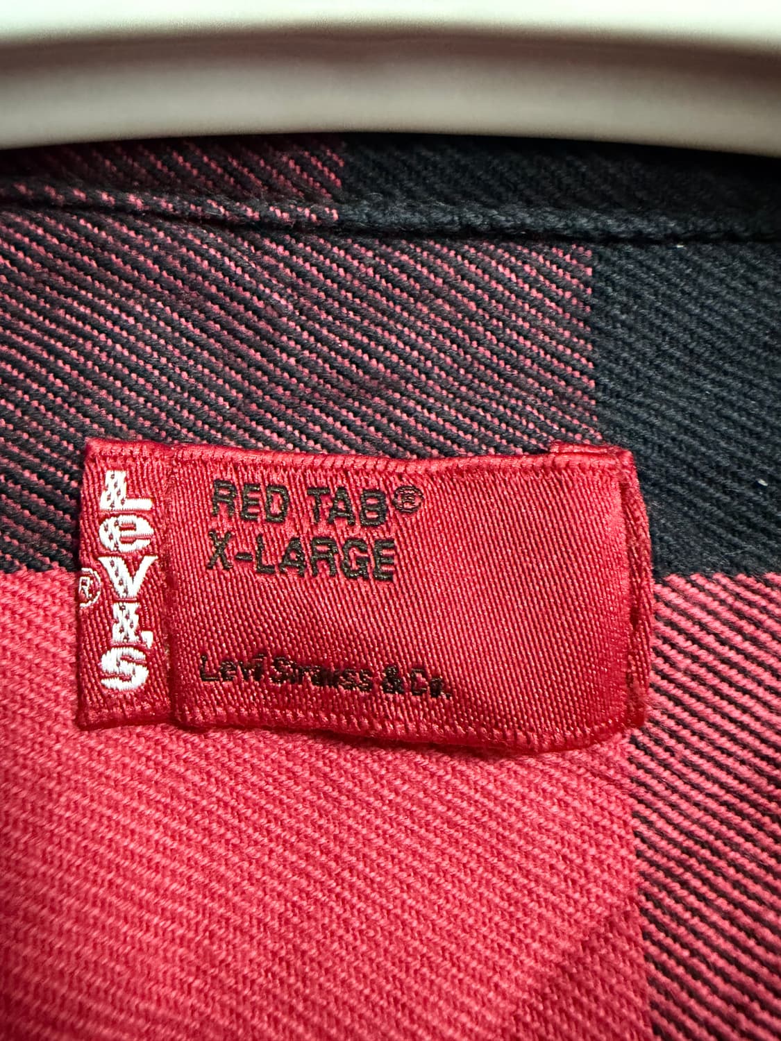 리바이스 레드탭 레드 블랙 체크 플란넬 셔츠 자켓 상품이미지3