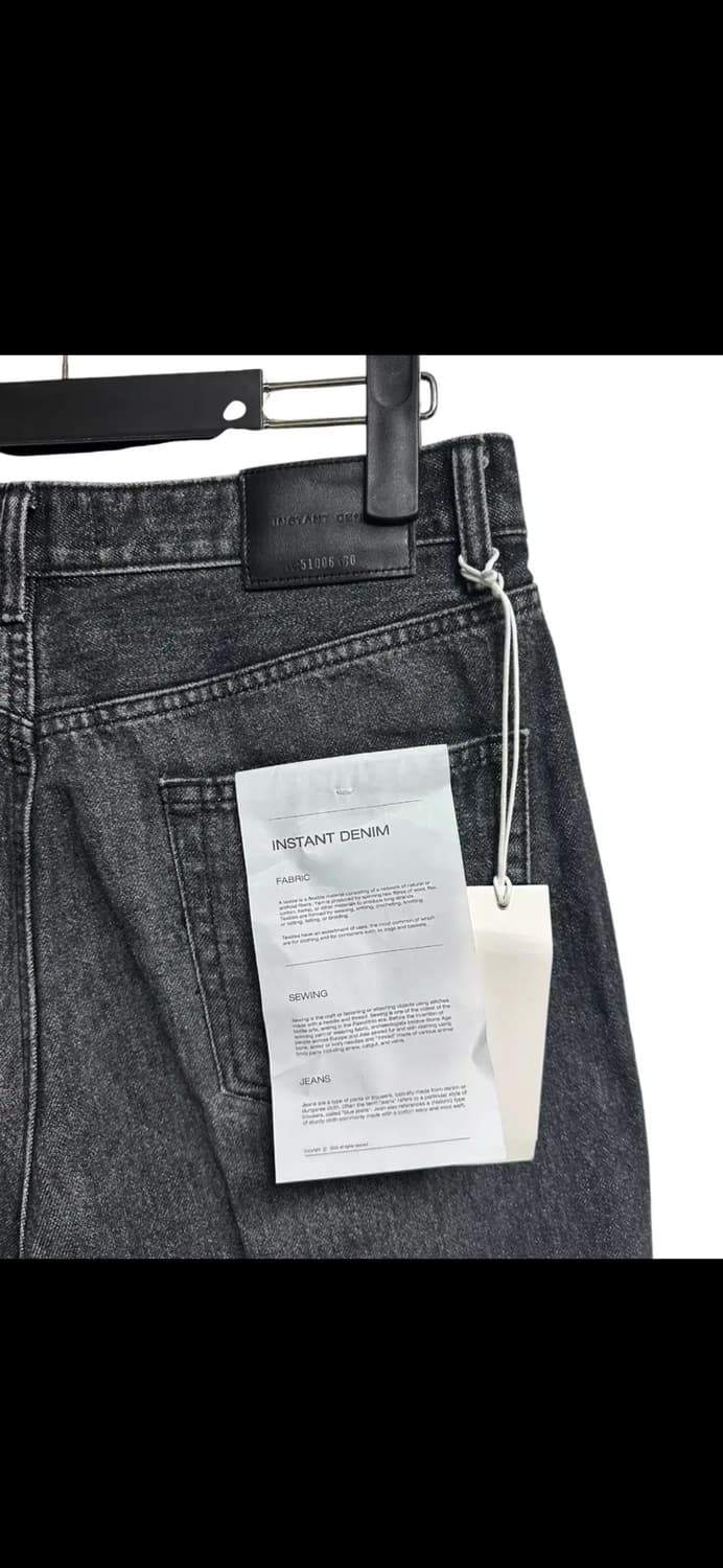 브랜디드 인스턴트 데님 블랙 워싱 레귤러핏 데님팬츠 30size 새상품 상품이미지4