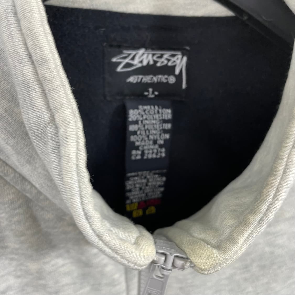 L 스투시 어쎈틱 기모 집업 상품이미지4