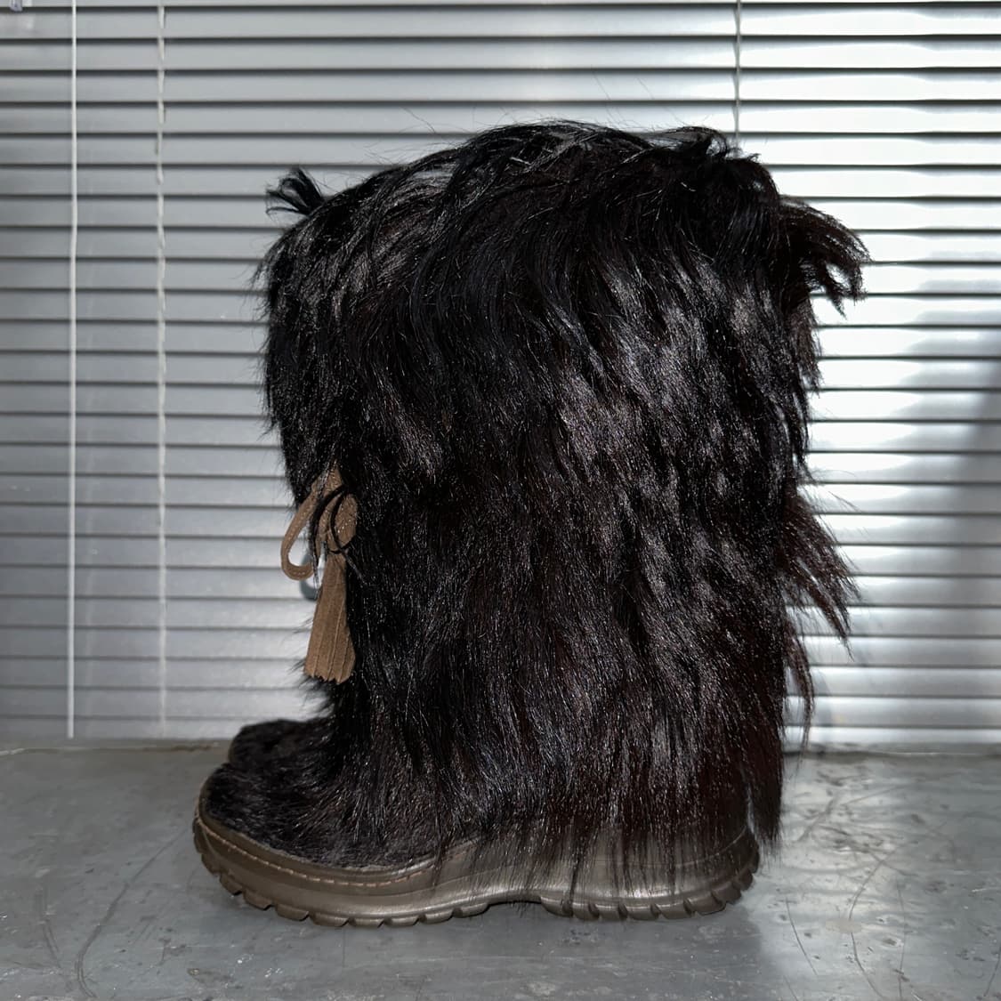 00s 레어 파잘 초코 브라운 퍼 털부츠 상품이미지3