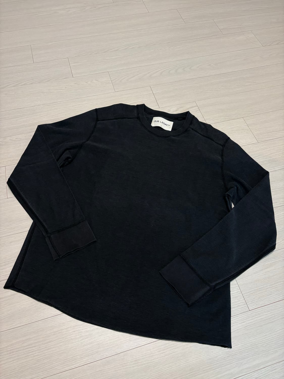 아워레가시 다이드 블랙 런닝 롱슬리브 티셔츠 48(100사이즈) 상품이미지1