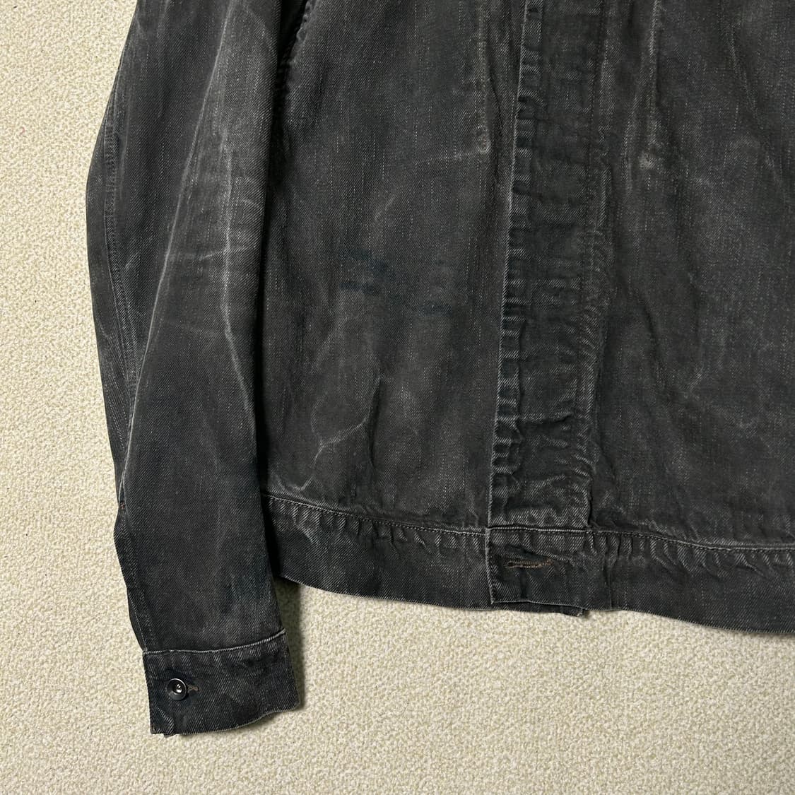 (M) 릭오웬스 다크쉐도우 블랙 데님 트러커 자켓 상품이미지5