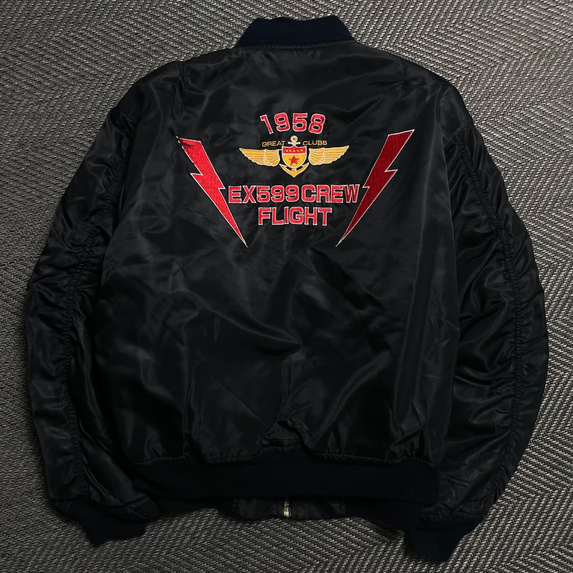 90s 일본 빈티지 멀티 패치 MA-1 항공 봄버 자켓o 5949 상품이미지1