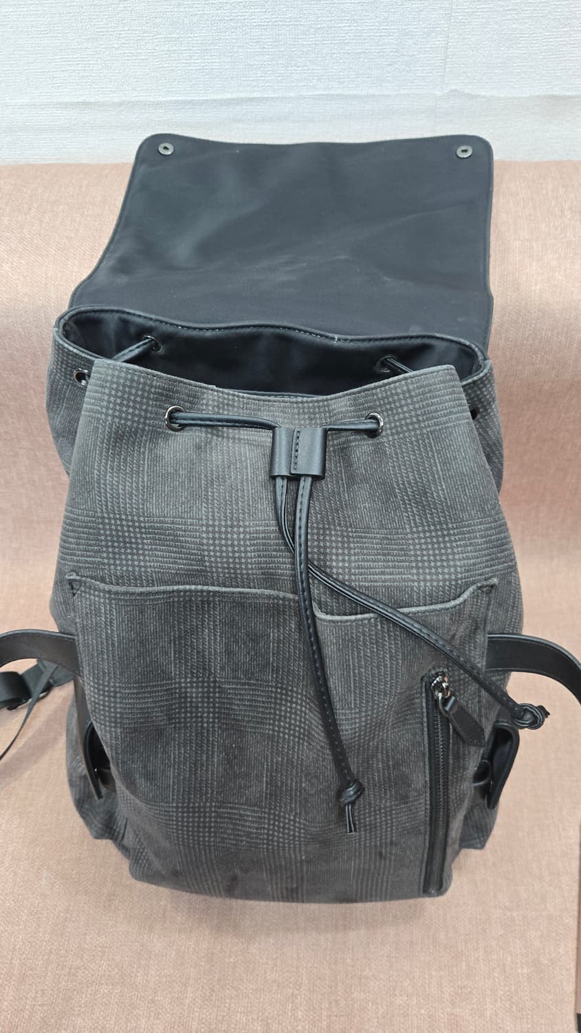 BVP  상태최상 글렌체크 가죽 백팩 가방 상품이미지7