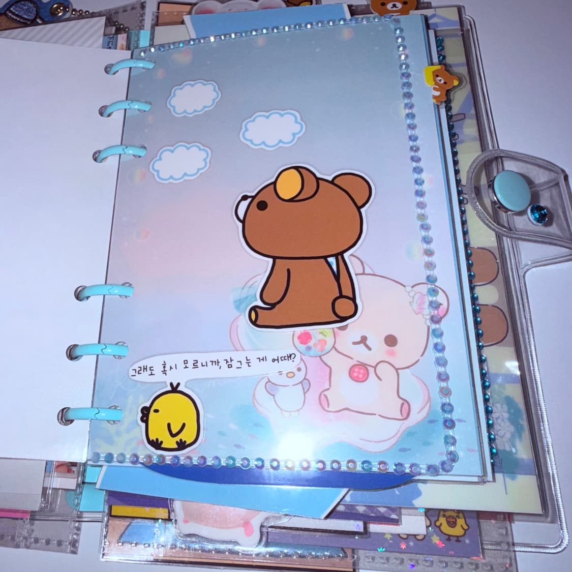 ✨리락쿠마 다이어리셋업/A6블루타입💙/66장 상품이미지8