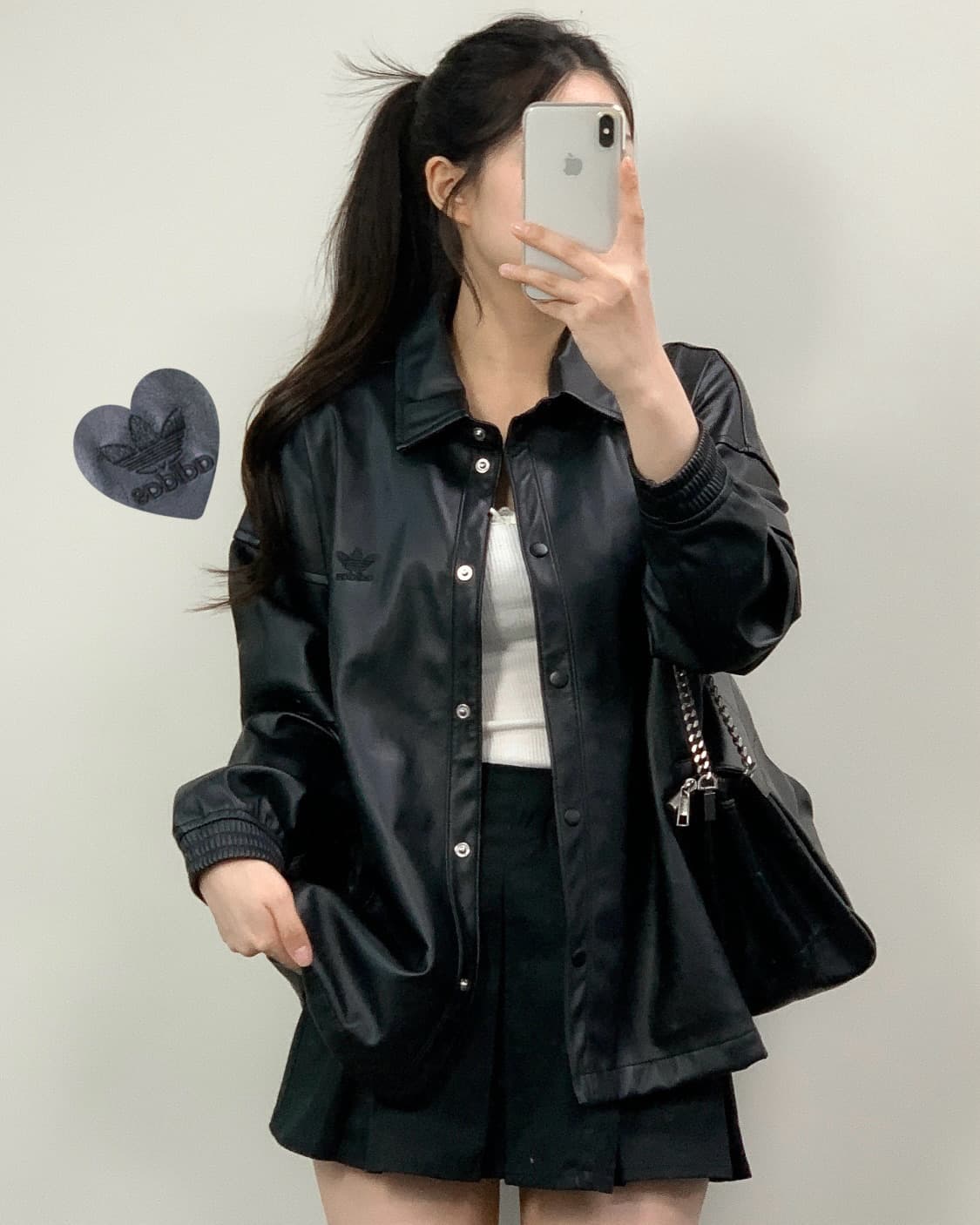 아디다스 올웨이즈 레더 자켓 상품이미지2