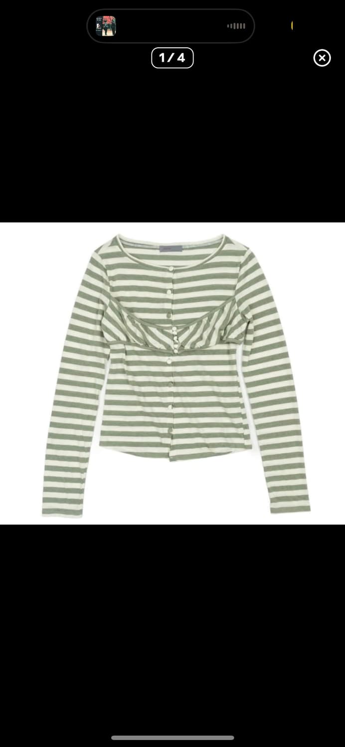 샵페어리 스트라이프 가디건 상품이미지1