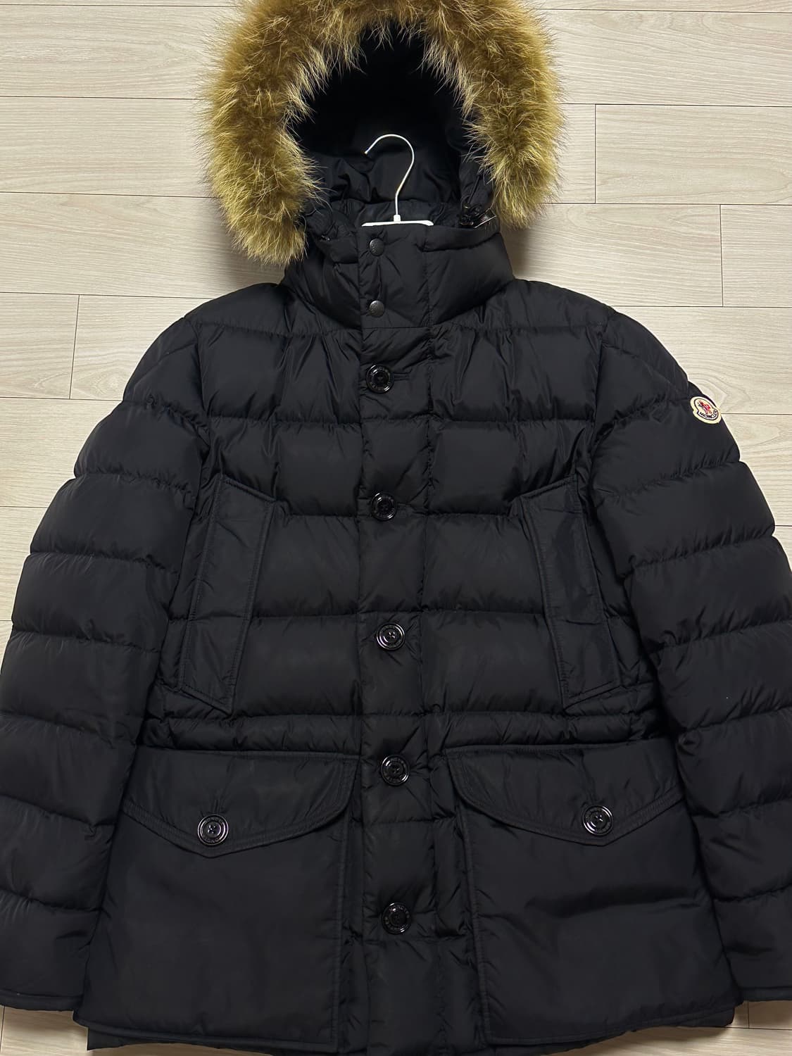 몽클레어 클루니 리얼퍼 다운 롱패딩 3(100-105) 블랙 상품이미지5