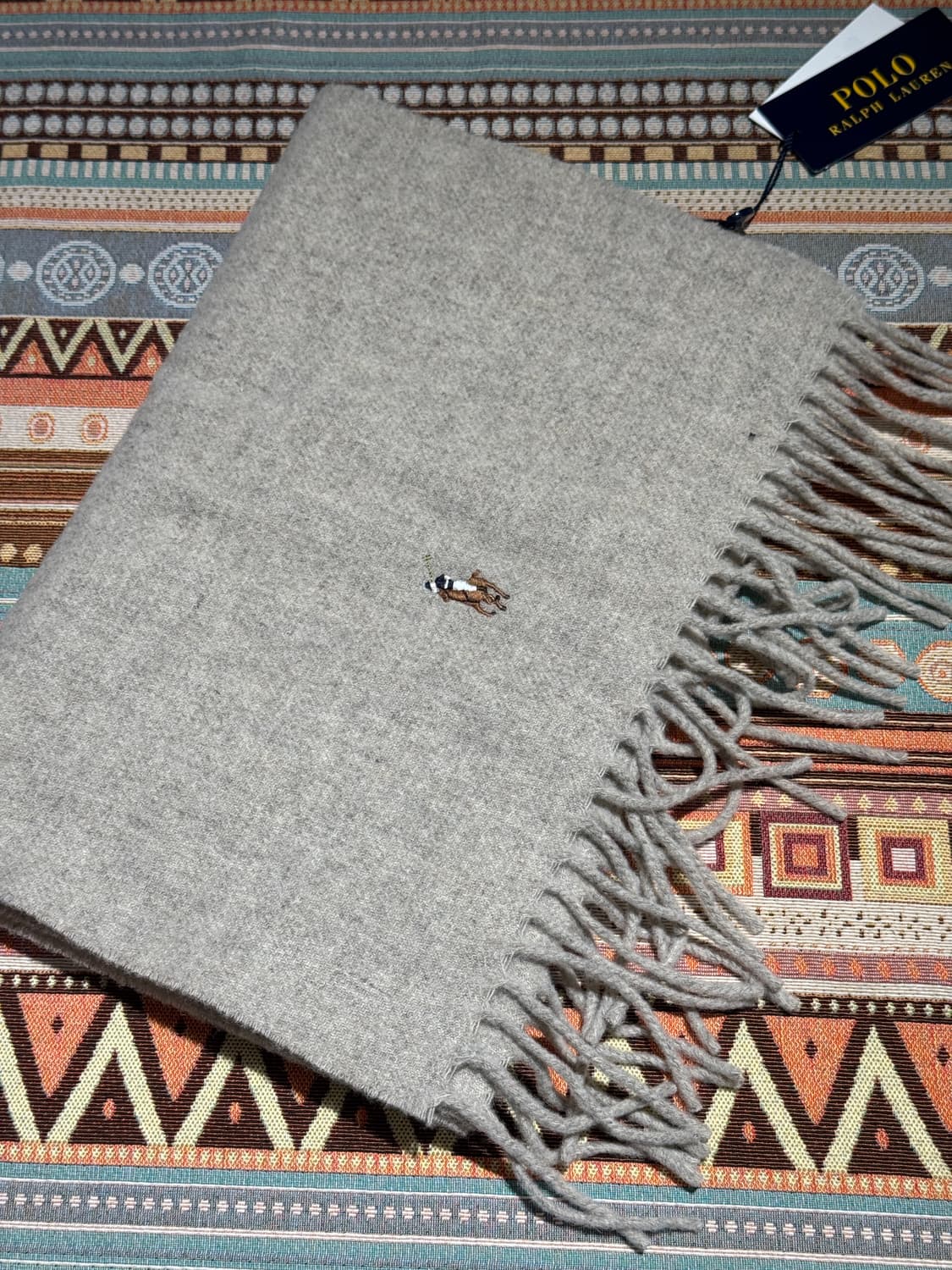 폴로랄프로렌 울 머플러 오트밀 새상품 상품이미지1