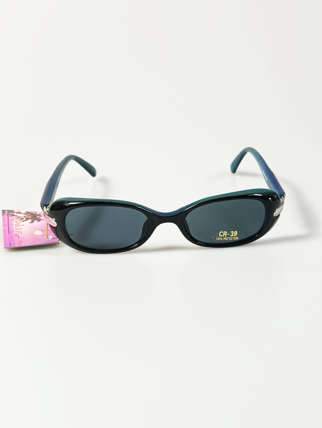 90s SOLAR 블랙 오벌 프레임 빈티지 선글라스 상품이미지3