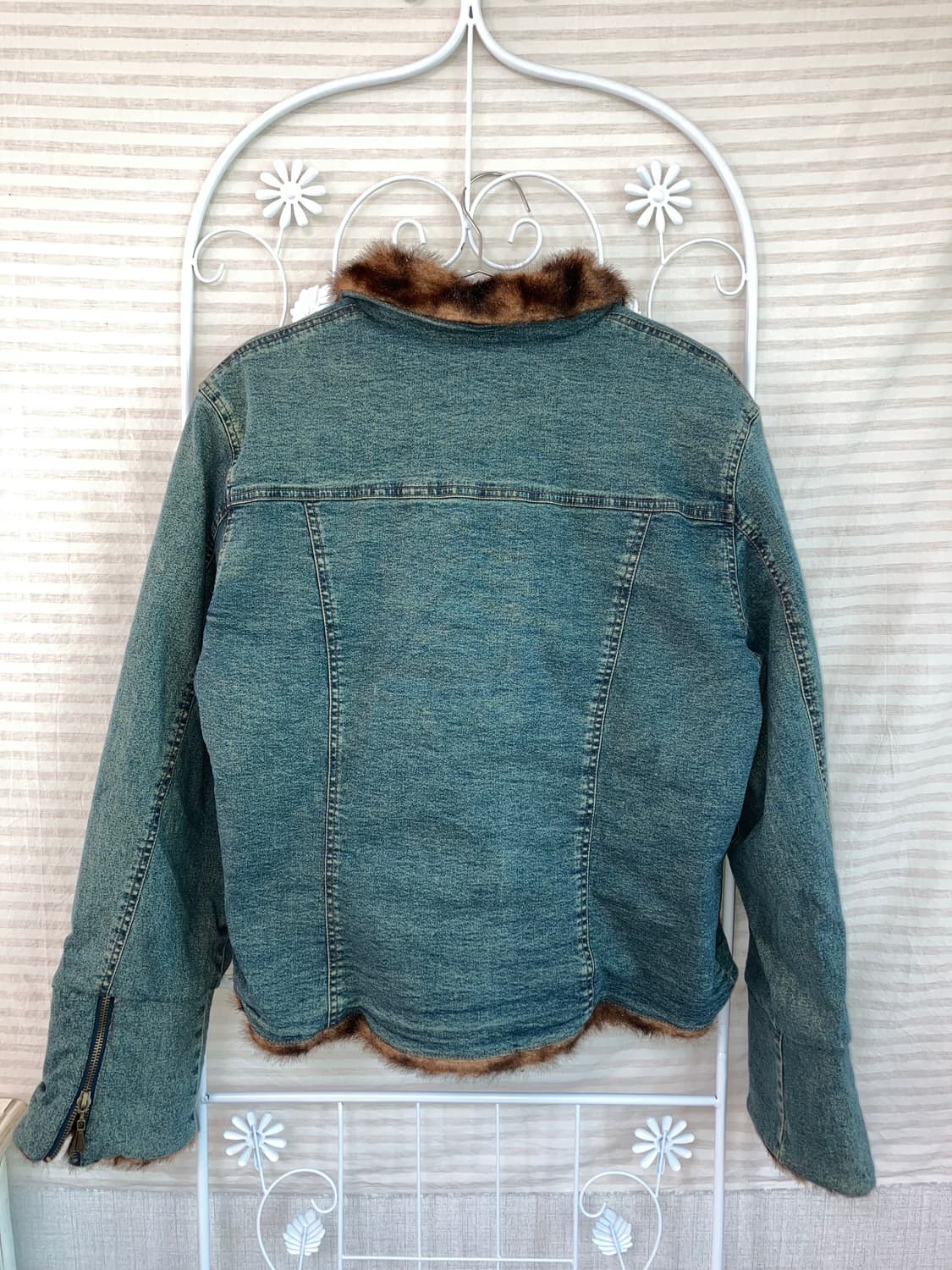 jpn vintage 안감 퍼 청자켓 y2k 스트릿 갸루 펑키 상품이미지2