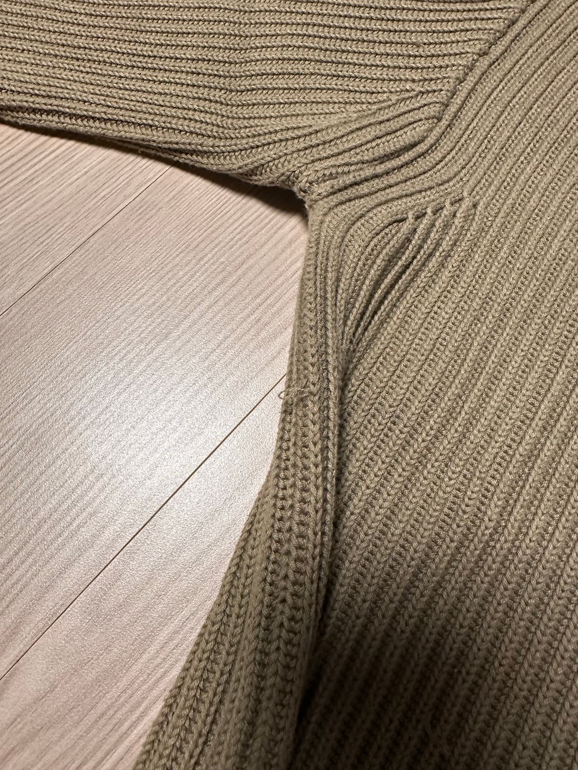 sew 스테디에브리웨어 크루넥 코튼 립니트 올리브카키 3 상품이미지7