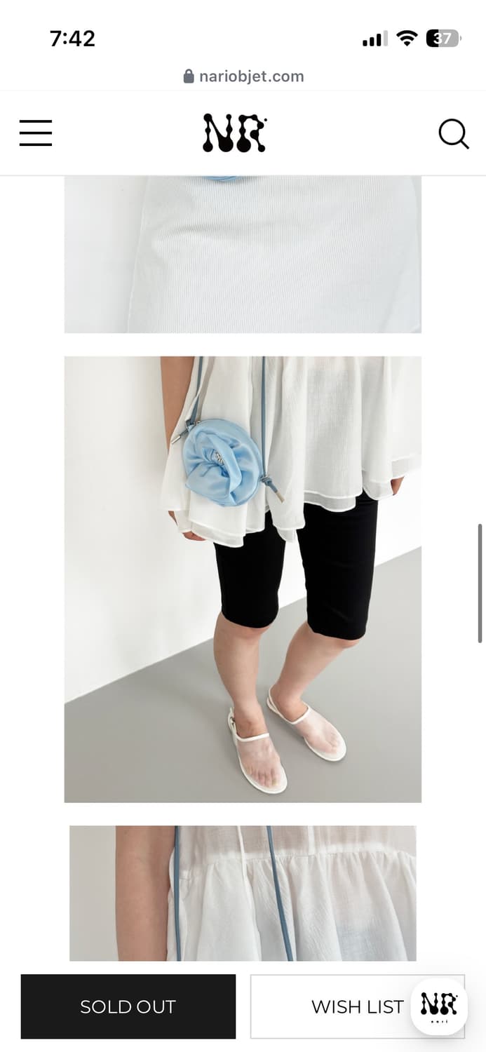 나리오브제 Nareaf pouch bag (sky blue) 상품이미지2