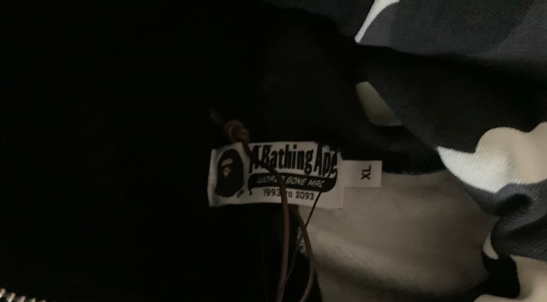 베이프 시티 카모 타이거 샤크 풀 집 후드 블랙 새상품 m,L,XL 상품이미지2