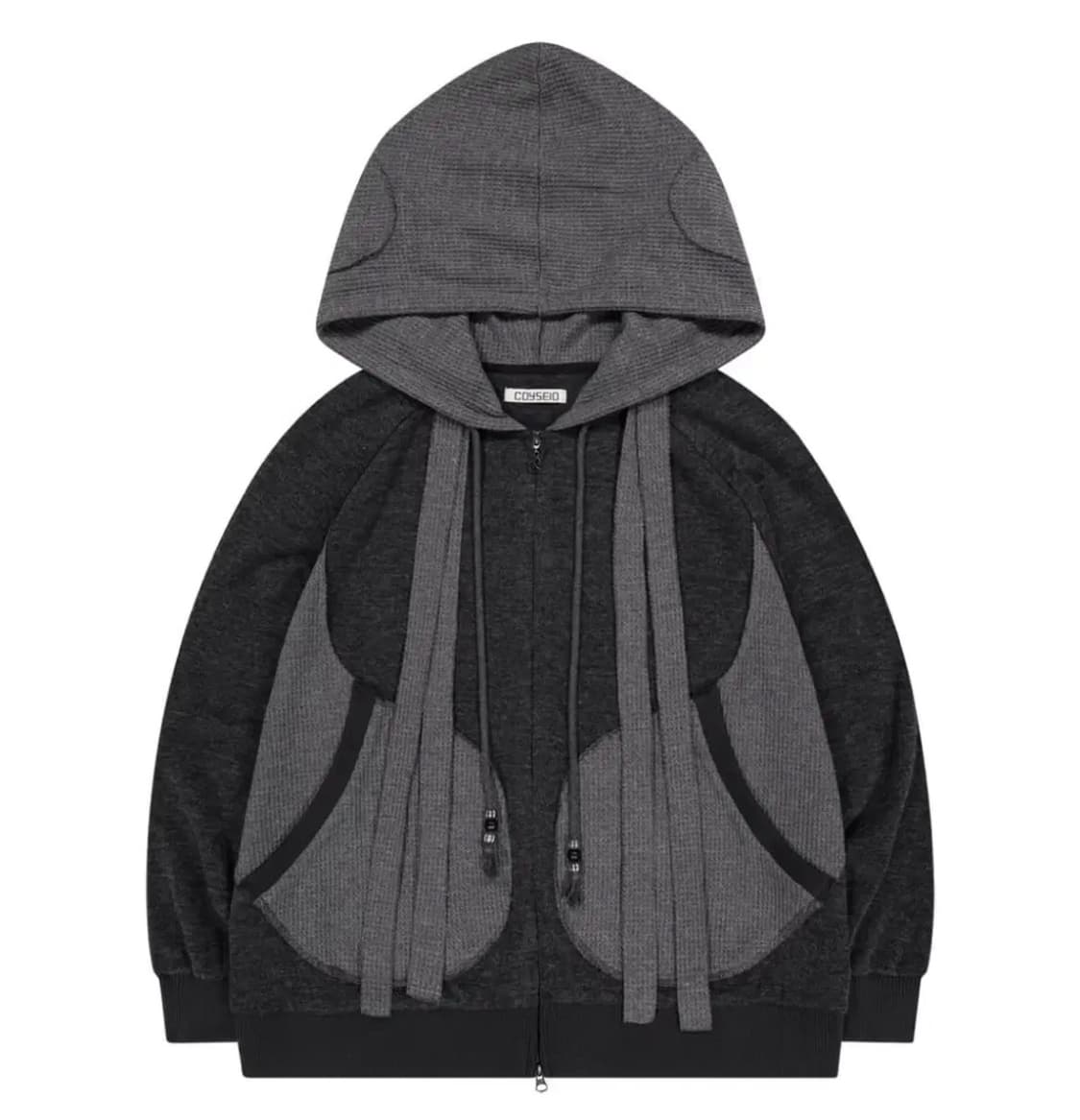 코이세이오 이어머프 후드집업 차콜 상품이미지1