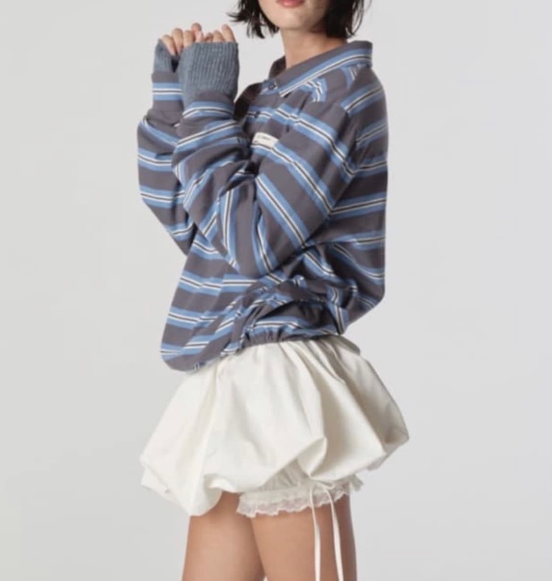 계좌) 글로니 terry pk long sleeve 차콜 (s) 상품이미지1