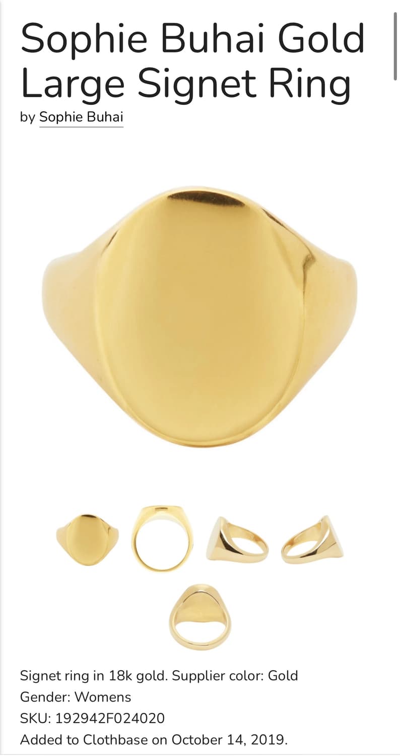 Sophie buhai gold large signet ring 상품이미지2