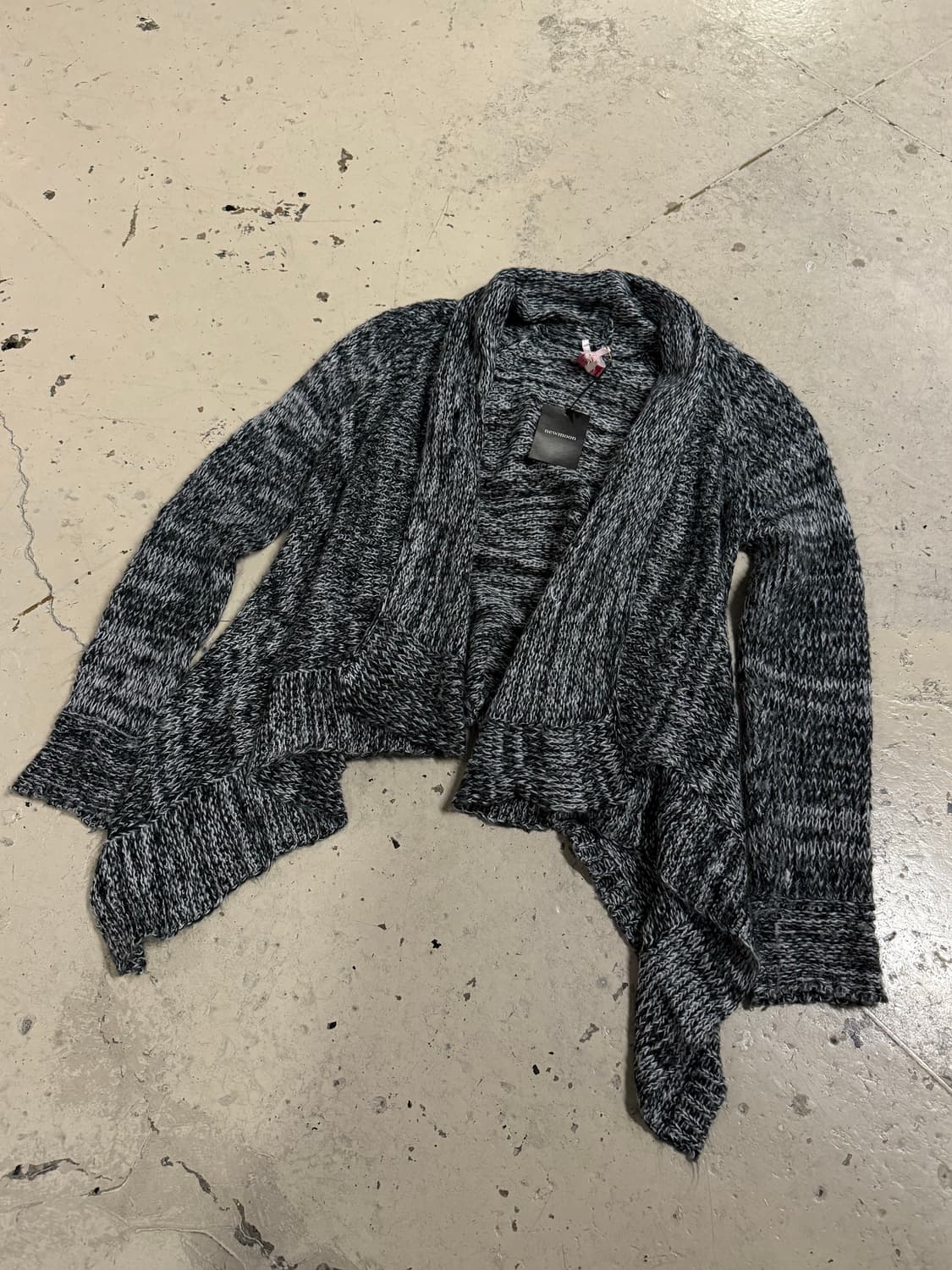 drape collar heather knit cardigan 상품이미지6