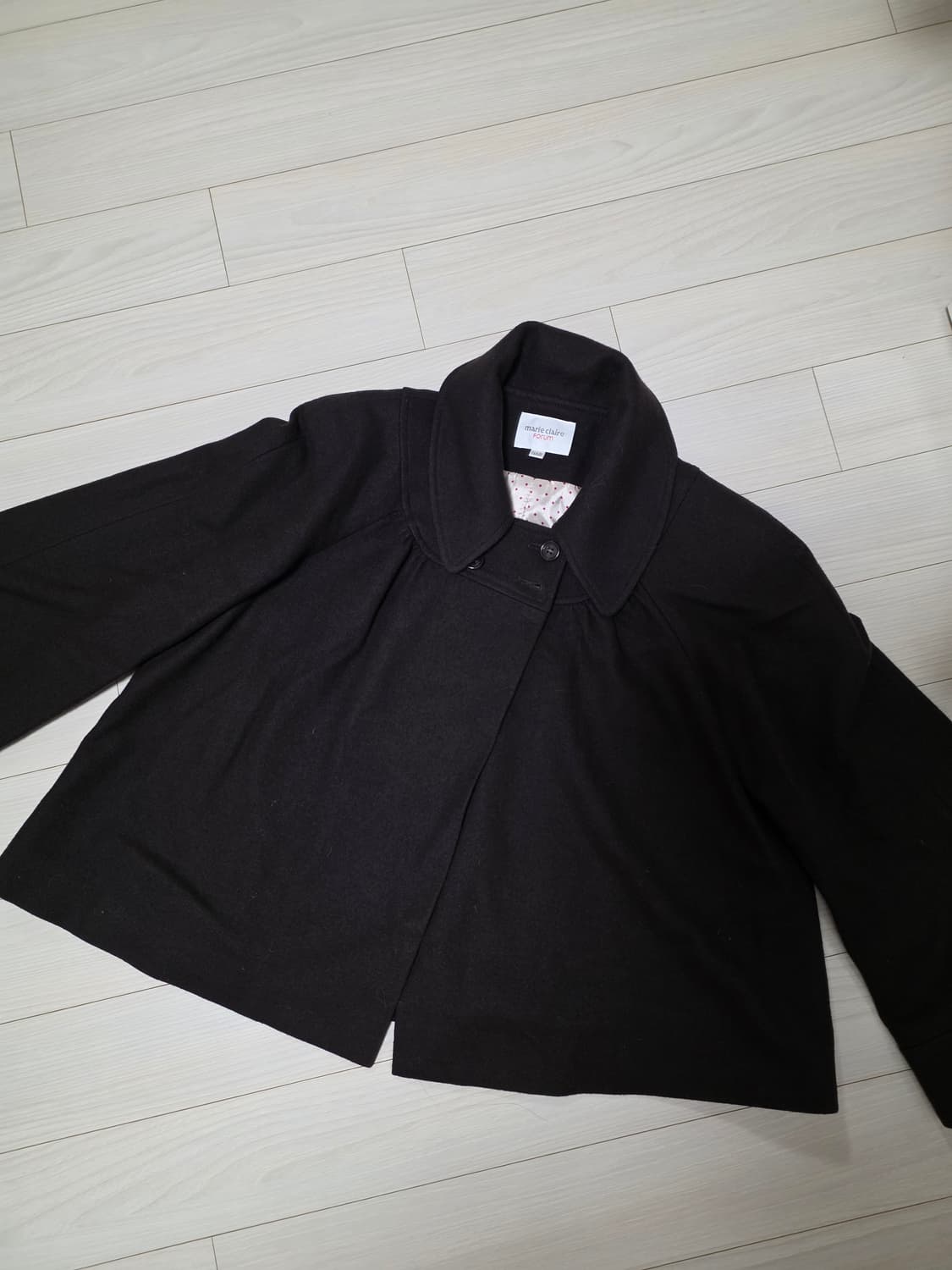 카메빈티지 초코브라운 숏자켓 체크 스커트 세트 상품이미지3