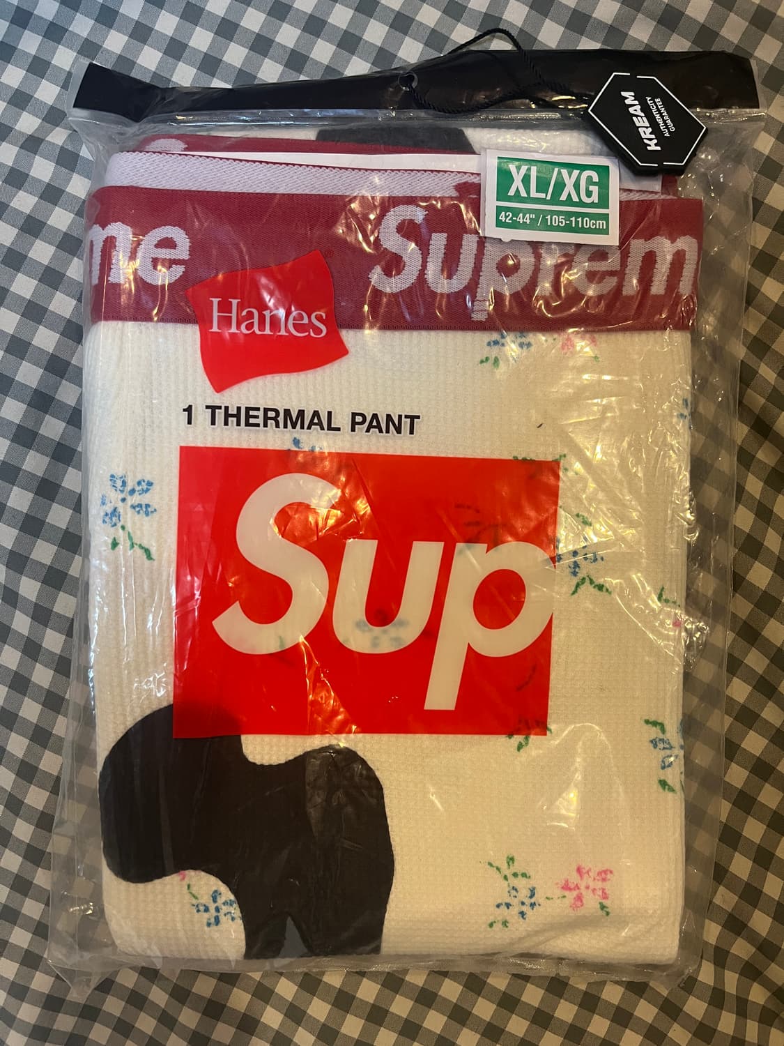 [XL] 슈프림 헤인즈 본즈 써멀 팬츠 플로럴 상품이미지2